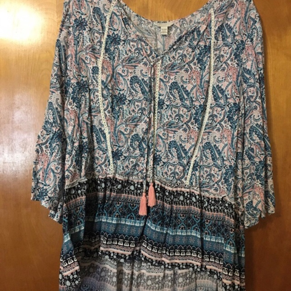 C Est. 1946 ~ Plus Size 18/20W (1X) ~ 3/4 Sleeve Length ~ BOHO Style